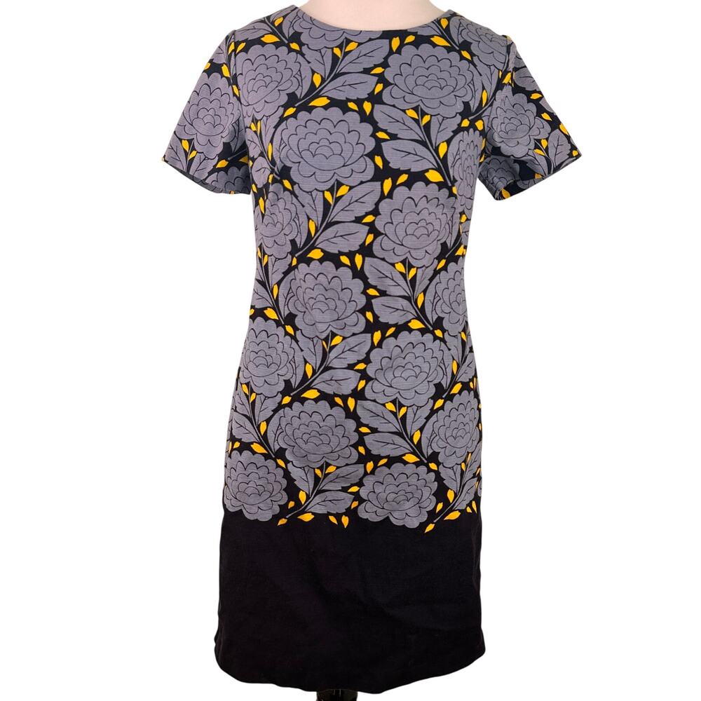 Boden Navy Blue & Yellow Afia Floral Dress Size 2